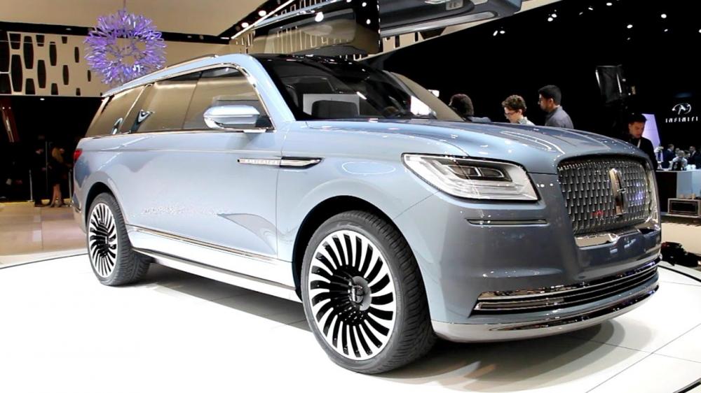 Lincoln Navigator may be the most bizarre vehicle of this show. Lincoln Navigator displayed at 2017 New York International Auto Show
