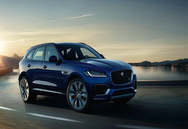 The F-Pace is an exceptional vehicle. Jaguar F-Pace on road