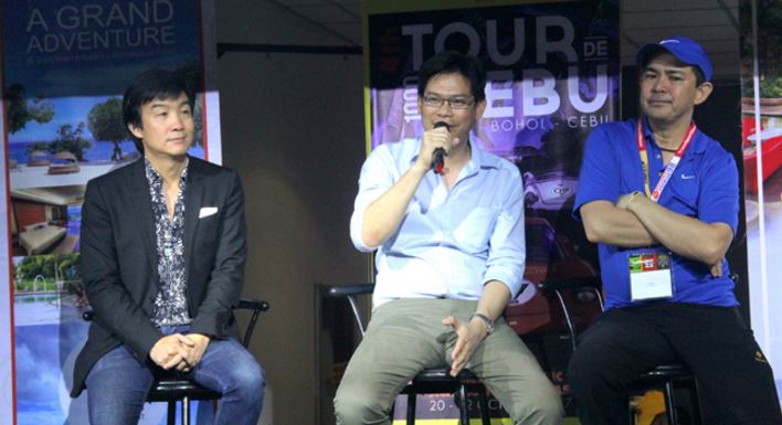 From L-R: Mr. Kenneth Cobonpue, Mr. Chris Tio and Mr. Pepon Marave The 2017 Tour de Cebu
