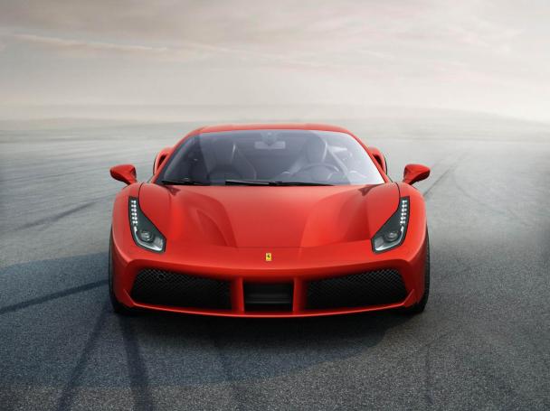 Car enthusiasts have been waiting for the heir to the 458 Speciale – the 488 GTO. Ferrari 488 GTO front view