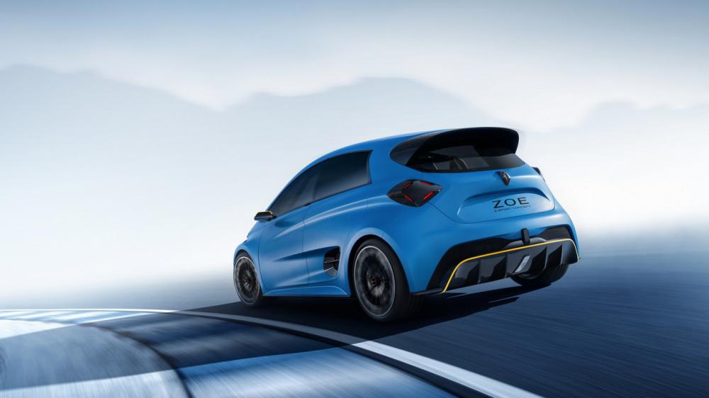 Zoe E-Sport Concept has a quicker acceleration than the current Formula E race cars. Renault Zoe E-Sport angular rear