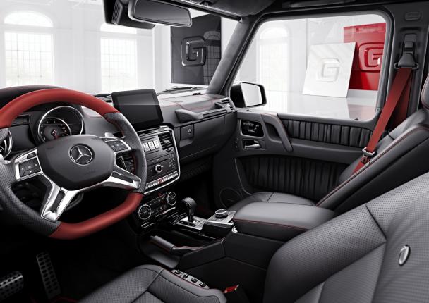 The Special Edition features the Designo Manufaktur Edition G-Wagon Mercedes G-Class's cabin