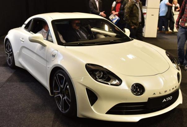 The A110 car will go on sale in the UK in early 2018. Renault Alpine A110 angular front