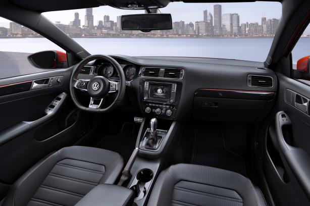 Black interior will be offered for all Jettas. 2017 VW Jetta's cabin