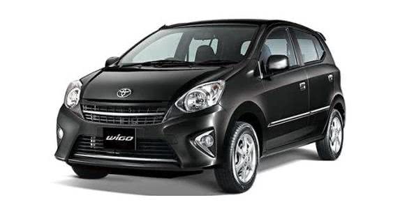 The 2017 Wigo has a new 1.0-liter three-cylinder engine under the hood Black Toyota Wigo angular front
