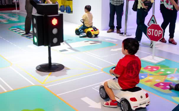 Volkswagen Philippines’ upgraded CSI campaign this year introduced some added programs such as the Junior Driving Course and the new Steps to Safety module Two kids driving mini toy cars