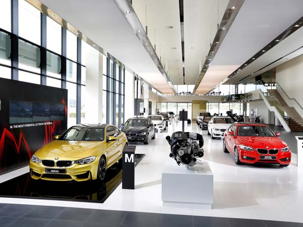 R&D spending would account for approximately 6 percent of revenue this year. BMW showroom