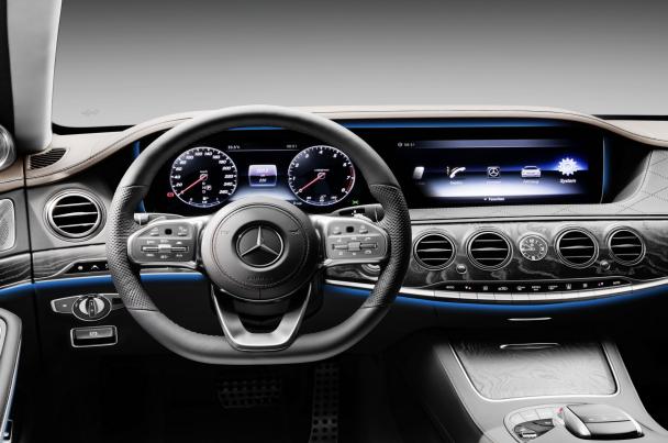 The Mercedes S350d begins from €88,446 in short-wheelbase guise The Mercedes S350d's interior
