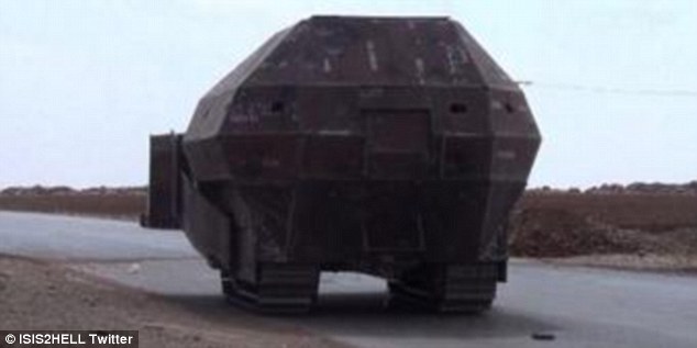 However, these vehicles undoubtedly lack the horsepower and mobility for serious fighting Black homemade weapon by the Kurds