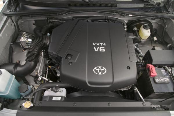 The V6 engine crankshaft timing rotor in the involved vehicles may have been made with excessive anti-corrosion coating. Toyota Tacoma's engine bay