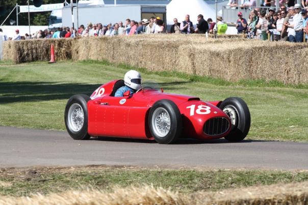 A couple of the Ferrari-powered Lancia D50s will join this car event. A racer in a Lancia D50 (1954-6) at Goodwood Festival of Speed 2011