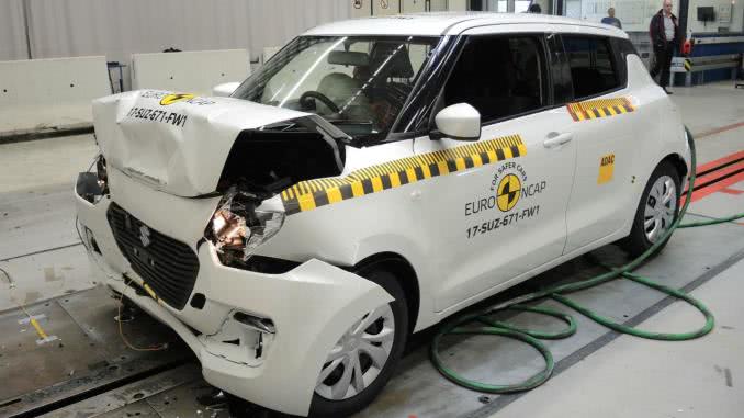 3-star safety rating from Euro NCAP for 2017 Suzuki Swift