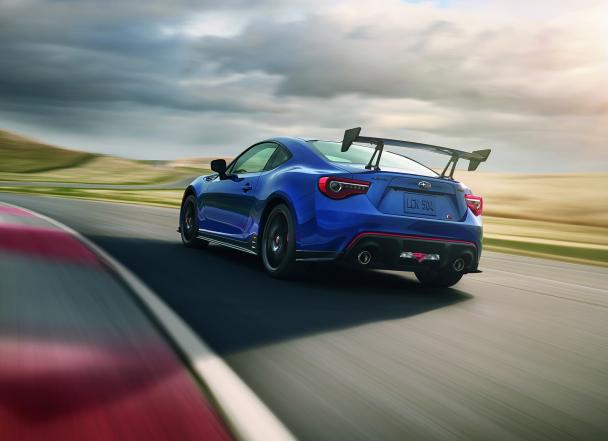 The BRZ tS will surely possess impressive features Rear view of the Subaru BRZ tS