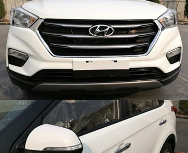 Changes in the new Creta’s exterior include courtesy new bumpers and revised front fascia Front and side view of the 2018 Hyundai Creta