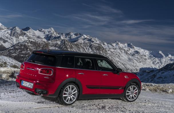 The Mini John Cooper Works Clubman will be present at Mini stand Angular rear of the Mini John Cooper Works Clubman