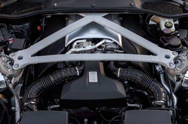 The AMG-sourced V8 is significantly lighter than V12 due to cutting 253 pounds off the DB11’s nose 503bhp AMG powertrain