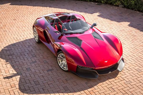 Rezvani is going to deliver its all-new SUV car in late 2017 A red Rezvani SUV angular front view