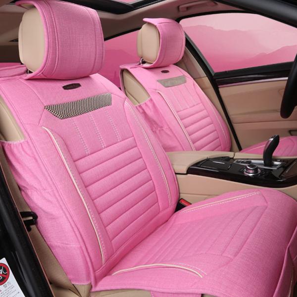 Invest in a good set of seat covers from when you first get your car car seats covered with pink seat covers