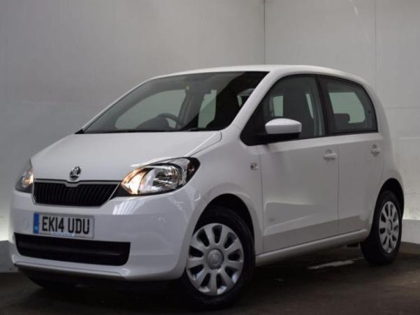 The Skoda Citigo City Car has had a debut at the Geneva Motor Show in March with a slight change of front-end design A white Skoda Citigo City Car angular front