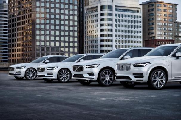 Volvo has announced that its electrified models were going to involved electrified cars, all-electric, and mild hybrid engines 4 white Volvo cars