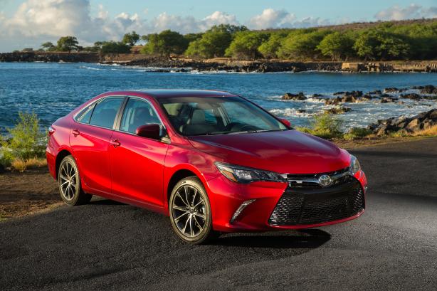 The Toyota Camry is known as one of the most popular Toyota models around the world angular front of the Toyota Camry