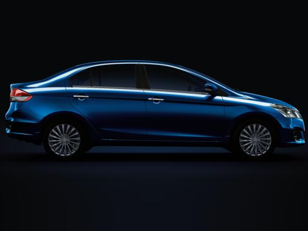 Suzuki decided to replace the current 1.3L diesel engine on the Ciaz by an in-house 1.5L one side view of the Suzuki Ciaz