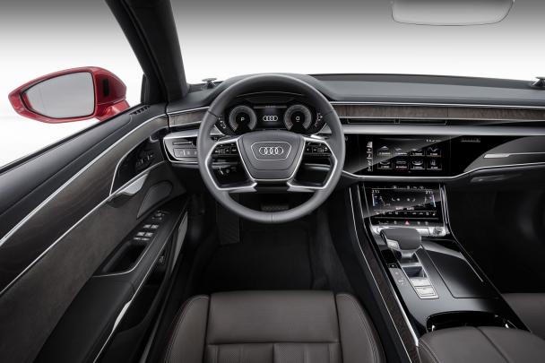 Interior-wise, the Prologue concept covers the cabin with a clean and contemporary-looking dashboard driving cabin of the 2018 Audi A8