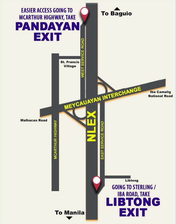 People can use the Libtong and Pandyan exit ramps from July 6 map of the Libtong and Pandyan exit ramps