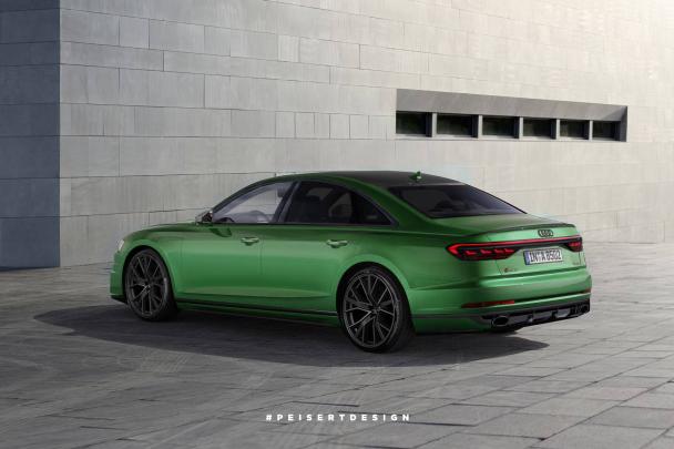 The range-topping Audi’s performance SUV would be the RS Q8 angular rear of the Audi RS Q8