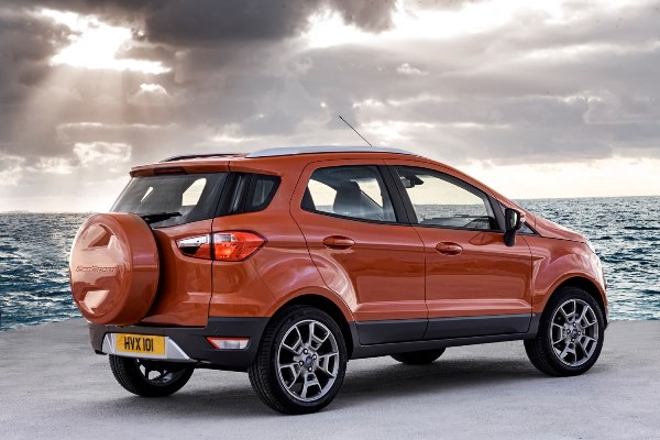 The Ford EcoSport recorded a 15% increase in sales to 984 vehicles in June An orange Ford EcoSport angular rear view