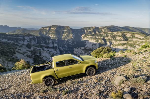 The Mercedes X-Class is truly a capable off-roader Mercedes X-Class pick-up truck on the road