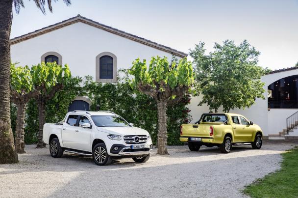 Mercedes’ first pickup truck ever finally made its world presence Two Mercedes X-Class pick-up trucks
