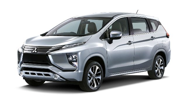 The car is compact yet roomy enough to accommodate up to 7 people in comfort Mitsubishi's next-gen MPV angular front view