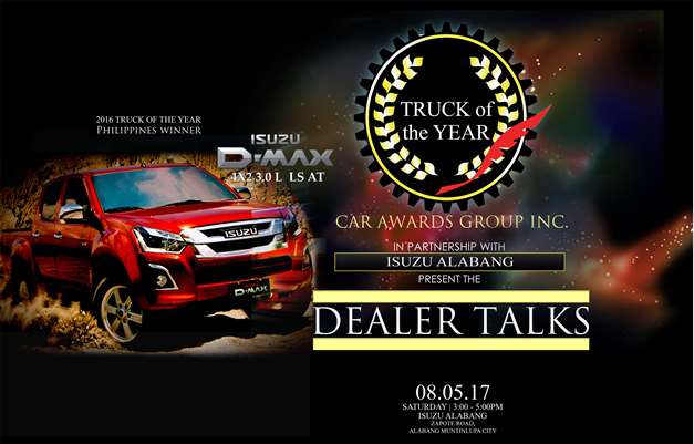 CAGI’s 2nd consecutive Dealer Talks event will be held at Isuzu Alabang along Zapote Road in Munitinlupa City today from 3 to 5pm CAGI’s 2nd consecutive Dealer Talks poster