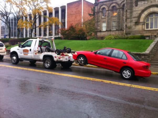 How to Tow a Car with Another Car