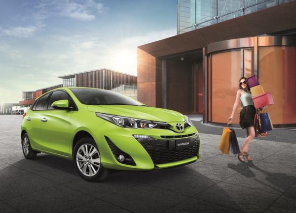 Toyota Yaris 2018 on the city road