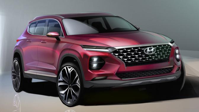 Sketches of the sharper looking Hyundai Santa Fe 2019 unveiled