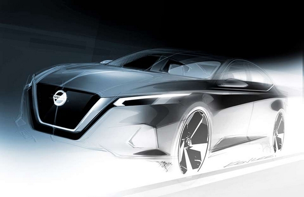 Design sketch of next-gen Nissan Altima 2018 revealed