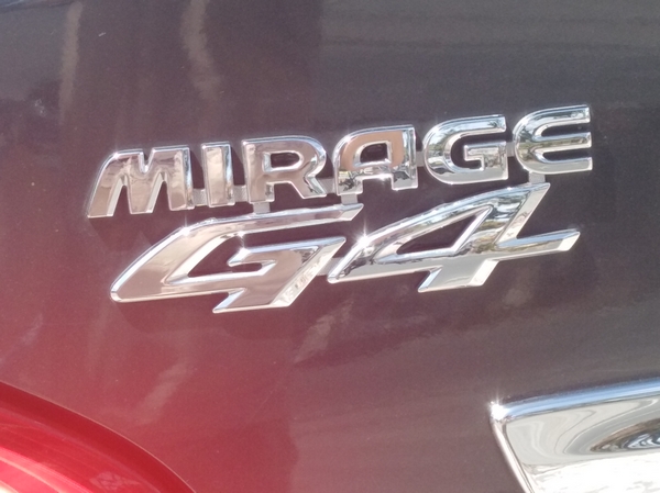 Mitsubishi Mirage G4 GLS 2013 model badge