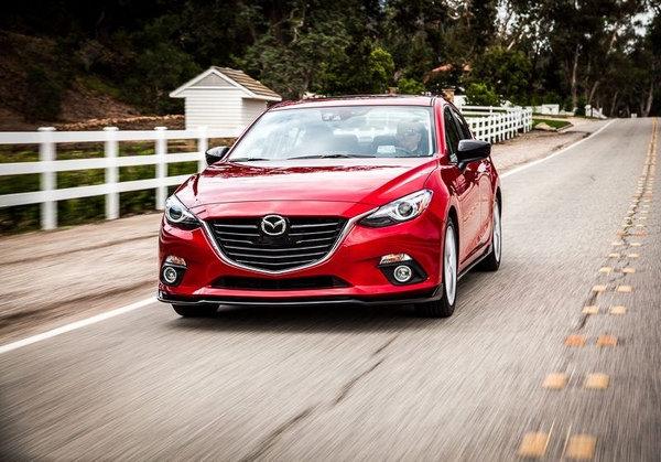 Mazda 3 2018 on the road