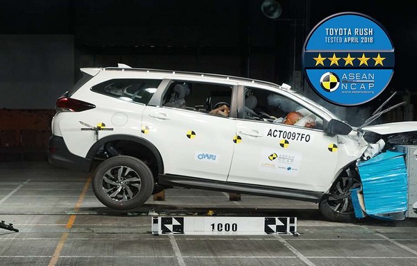 Toyota Rush 2018 receives a five-star safety rating from ASEAN NCAP