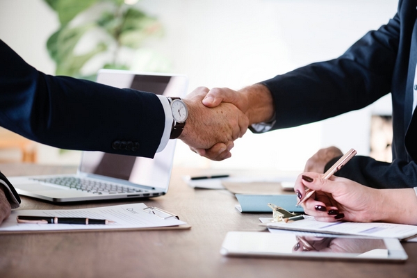 handshake between two men