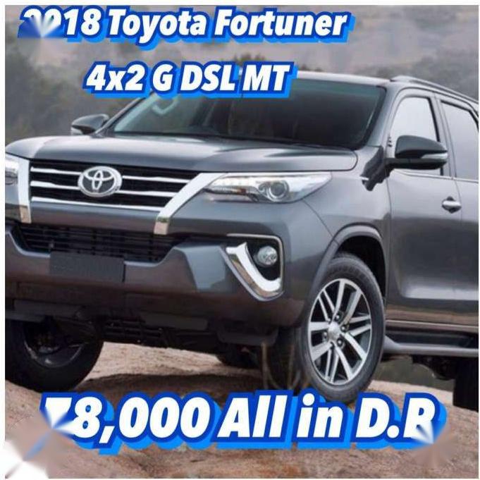 2018 Toyota Fortuner 4x2 2.4 G Dsl Mt Super Low D.p. Promo At 78k 455417