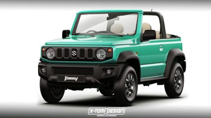 Rendering of the Suzuki Jimny 2019 as a convertible model