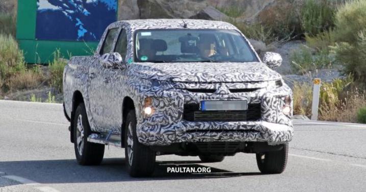 Mitsubishi Strada (Triton) 2019 facelift caught in Europe with new front face