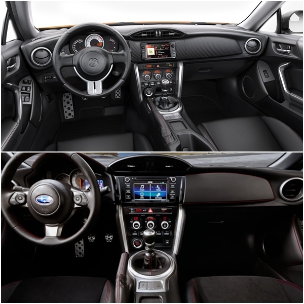 Toyota 86 vs Subaru BRZ interior