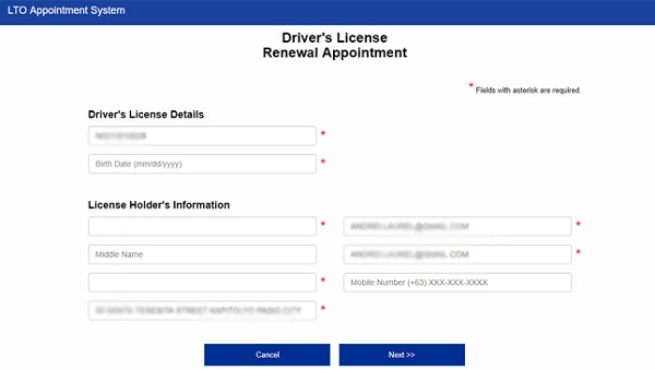 is tgere a form to renew license