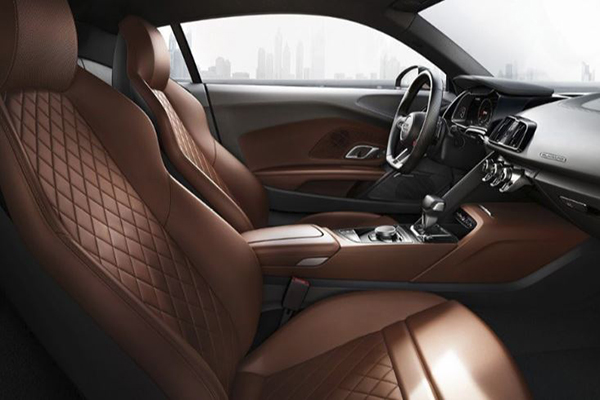 The Audi R8 V10 Plus's seats are comfortable and can be covered with a myriad of color choices A picture of the R8 V10 Plus's seats
