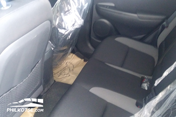 A picture of the test Kona's rear passenger seating