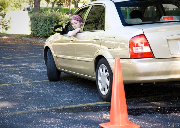 Driver backing up